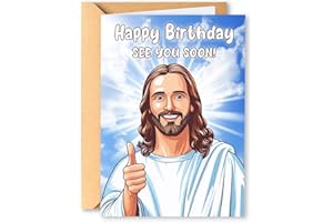 Funny Rude Birthday Card for Men and Women - Dark Humor "See You Soon" Hilarious Gag Card for Best Friend, Husband, Dad, Cowo