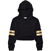 Kids Girls Leather Plaid Long Sleeve Crop Top Hoddie Cropped Sweatershirts