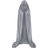 Dreamture Unisex Hooded Cloak Long Velvet Cape For Halloween Christmas Cosplay Costume
