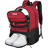 LARIPOP Soccer Backpack,Soccer Bag with Ball Holder and Shoe Compartment,Sports Equipment Training Bags Fits Basketball