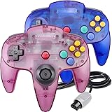 N64 Controller, King Smart Wired N64 Controllers with Upgraded Joystick for Original Nintendo 64 Console (Sapphire Blue and C