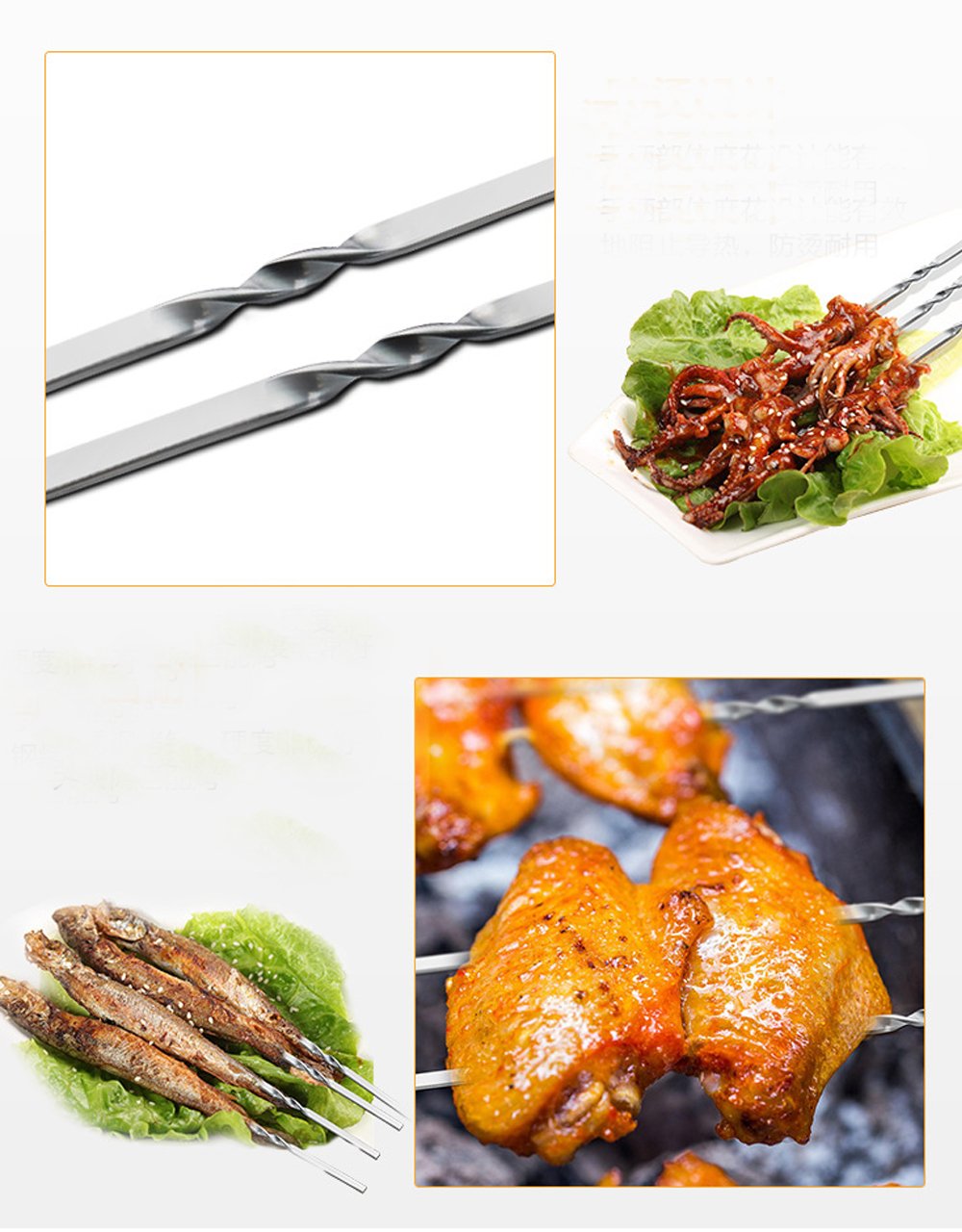 BBQ Grill Tools Set with 14 Barbecue Accessories - Stainless Steel Utensils with Portable Aluminium Case