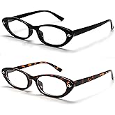 BOTEN Cat Eye Blue Light Blocking Glasses for Women Men Small Oval Eyeglasses Anti Glare Nerd Eyewear
