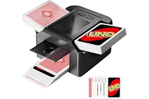 Vipdream Automatic Card Shuffler for 1-2 Decks, Dual Mode Card Shuffler with USB-C Rechargeable Battery, Card Shuffler & Dealer for UNO, Skip-Bo, Poker, Blackjack, Texas Hold’em, Party & Travel