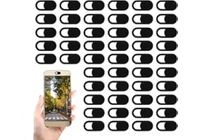 QFWDFCTRENZ 50 Pcs Webcam Cover Slide, 0.023 Inch Ultra-Thin Universal Laptop Camera Cover Slide for Laptop, Computer, Phone Protect Your Privacy and Security