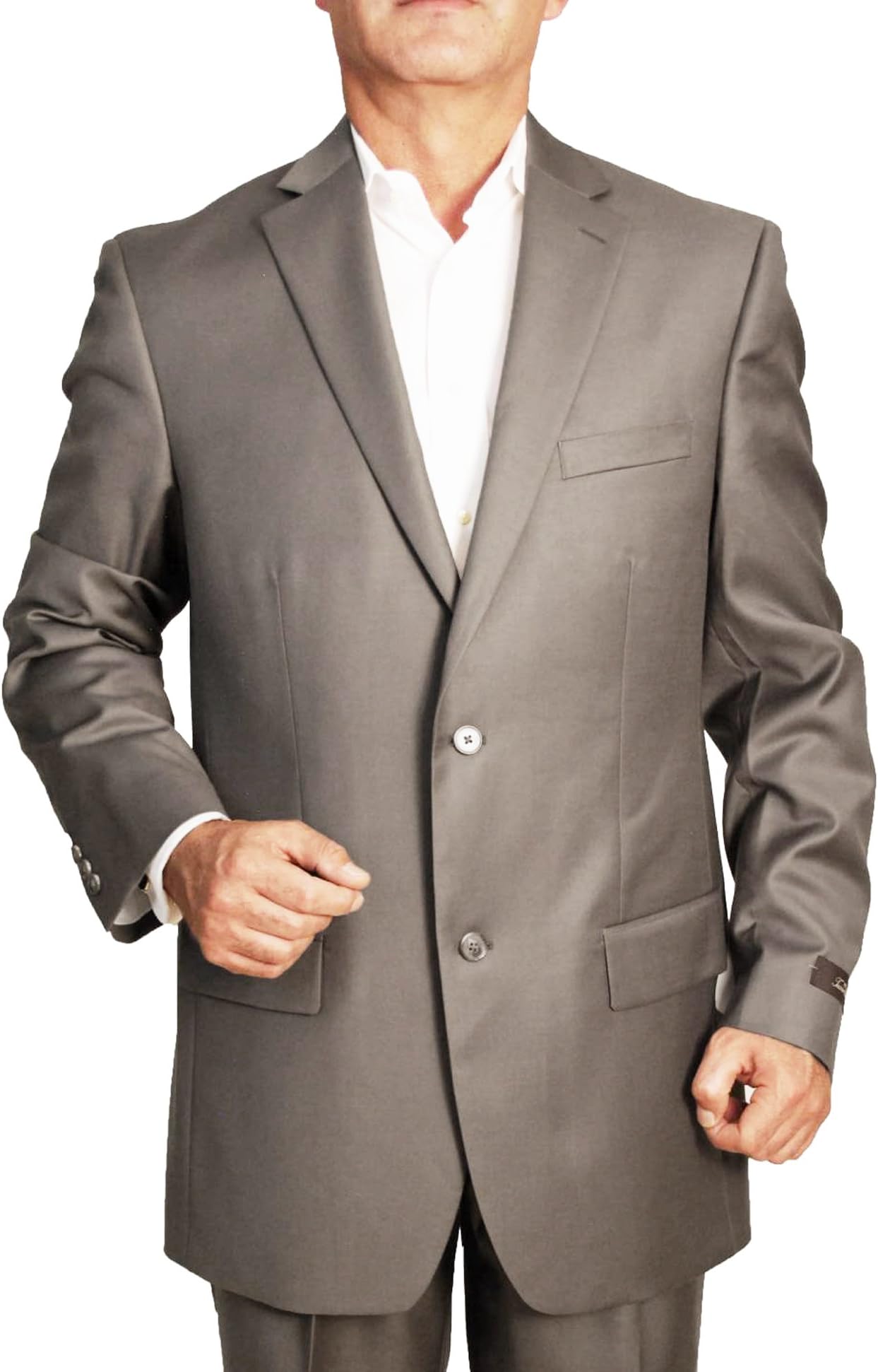 Tasso Elba Men`s Jacket, 2 Button Wool Cashmere Blend Sportcoat (Taupe)