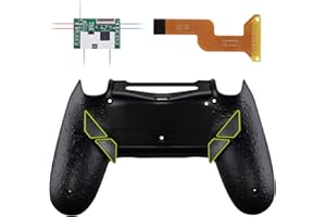 eXtremeRate Textured Black Dawn Programable Remap Kit for PS4 Controller with Upgrade Board & Redesigned Back Shell & 4 Back Buttons - Compatible with JDM-040/050/055 - Controller NOT Included