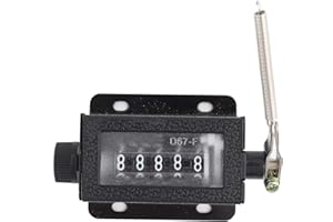 Chazcool 5 Digit Tally Counter, 0-99999 Resettable Manual Hand Mechanical Clicker, Manual Clicker with Metal Finger Ring Hoop Holder