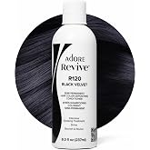 Adore Revive Color Depositing Conditioner - Black Velvet, 8 fl oz | Semi Permanent Hair Color Conditioner, Black Hair Dye &ndash; Vegan, Cruelty-Free, Ammonia-Free