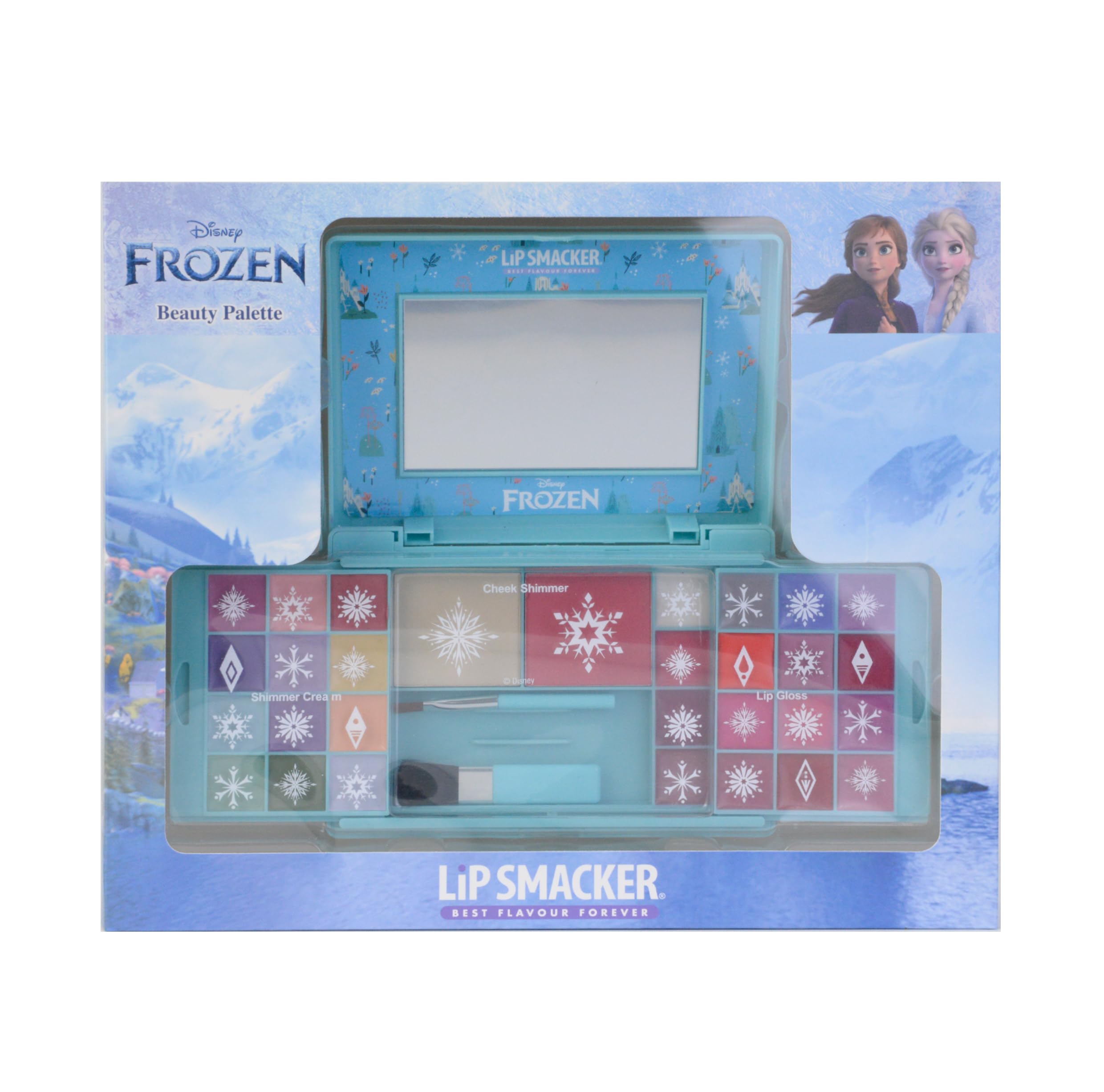 Lip Smacker Frozen Beauty Palette, Make-up Giftset Including Colorful Lip Glosses, Shimmer Creams, Blush & Bronzer for your Kids' Princess Look, Make-up Accessories and Mirror are Included — image 1