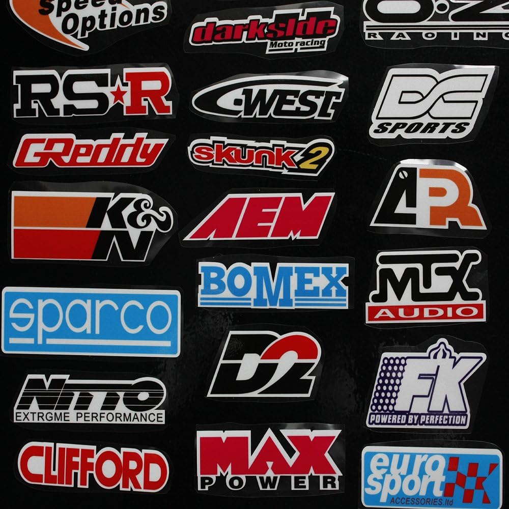 Amazon Co Jp 大量レーシングpvc防水ステッカー工具箱 Usdm車シールセット厳選オートバイデカールアメ車世田谷ベース風ハコスカヘラフラ 並行輸入品 44枚セット 家電 カメラ
