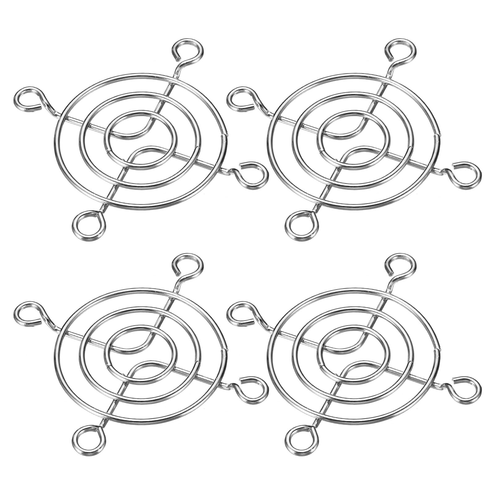 PATIKIL 50mm Fan Finger Grill, 4 Pack 304 Stainless Steel Grill Protector Guard Fan Protective Cover for 50x50mm Fans for Equipment Computer DIY, Silver