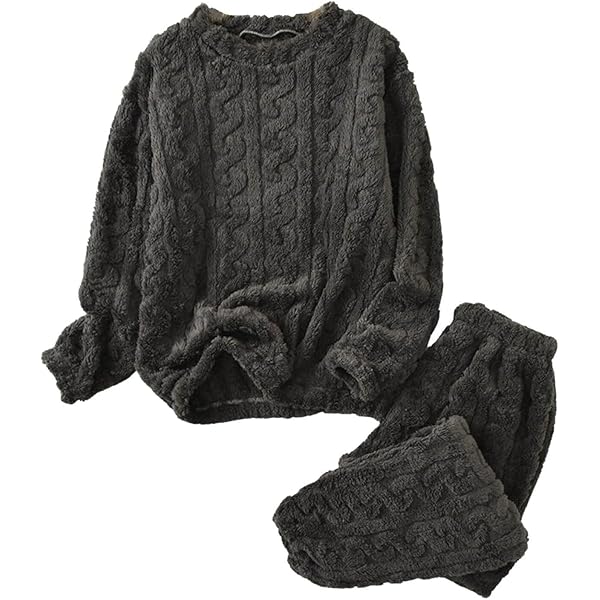 Lounge Sets for Women Fuzzy Two Piece Outfits Fleece Winter Warm