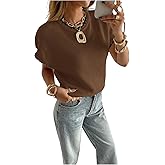 SOLY HUX Women's Short Sleeve Sweater 3D Floral Sweaters Pullover Tank Tops Knit Vest Trendy Fashion Clothing