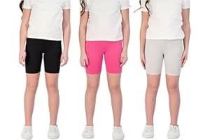 Star Ride 3-Pack Girls Athletic Shorts, Bike Shorts, Workout Clothes for Girls