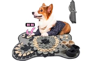 TESITEHI Snuffle Mat for Dogs, Pet Snuffle Matt for Small and Medium Dogs, Interactive Sniff Mat Feeding Mat for Puppies, Slow Feeder Sniffing Dog Treat Mat for Training and Stress Relief