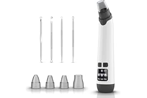 Pore Extractor Vacuum Blackhead Remover Cleaner Black Head Removal Sucker Nose Face Unclogger Luxury Tool Heavy Duty Hydrafacial Machine Women Men Suction Pimple Facial by VISOFO