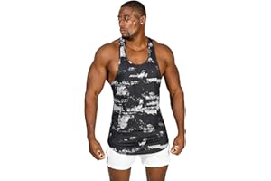 Jed North Men's Graphic Bodybuilding Tank Tops Gym Stringers Racerback