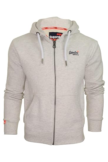 Superdry Herren Orange Label Ziphood Kapuzenpullover