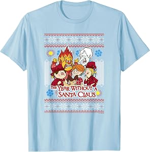 The Year Without A Santa Claus Group Shot Sweater Pattern T-Shirt