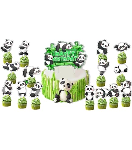 14Pièces Fournitures De Décorations De Gâteaux, Mini Jouet Panda Figurines, Gâteau Toppers Cupcake Décoration Pour Fête D'anniversaire Baby Shower Fête à Thème De La Animaux à La Ferme Enfant Cadeau