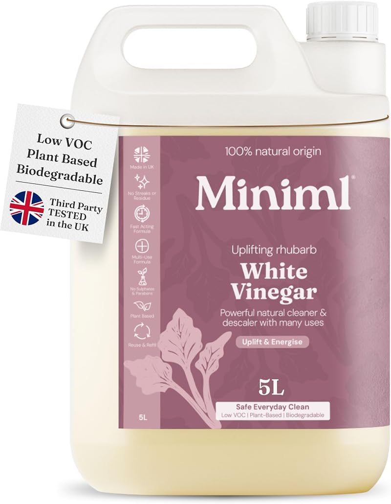 Miniml White Vinegar Cleaning Refill Wild Rhubarb 5L Multi Purpose