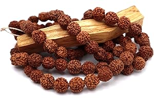 Rudraksha Mala Beads Necklace With 108 Prayer Beads for Japa, Meditation, And To Increase Calmness