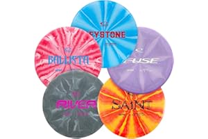 D·D DYNAMIC DISCS Latitude 64 Retro Burst Disc Golf Discs Set (5-Pack) - Perfect for New to Intermediate Players | Includes Keystone, Fuse, River, Saint, Ballista | Grippy Base Plastic | Colors May Vary