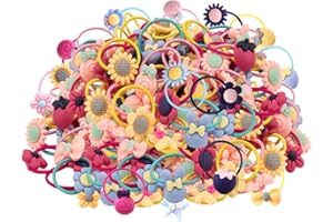 100 pcs Hair Ties for Baby Girls Kids Hair Accessories Elastic Rubber Bands Colorful Don't hurt rope High elasticity Toddler 
