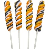 Halloween Twisty Lollipops - 24 Unicorn Suckers Individually Wrapped Bulk - Halloween Candy - Trick or Treat Candy Bags - Candy Buffet - Halloween Party Favors