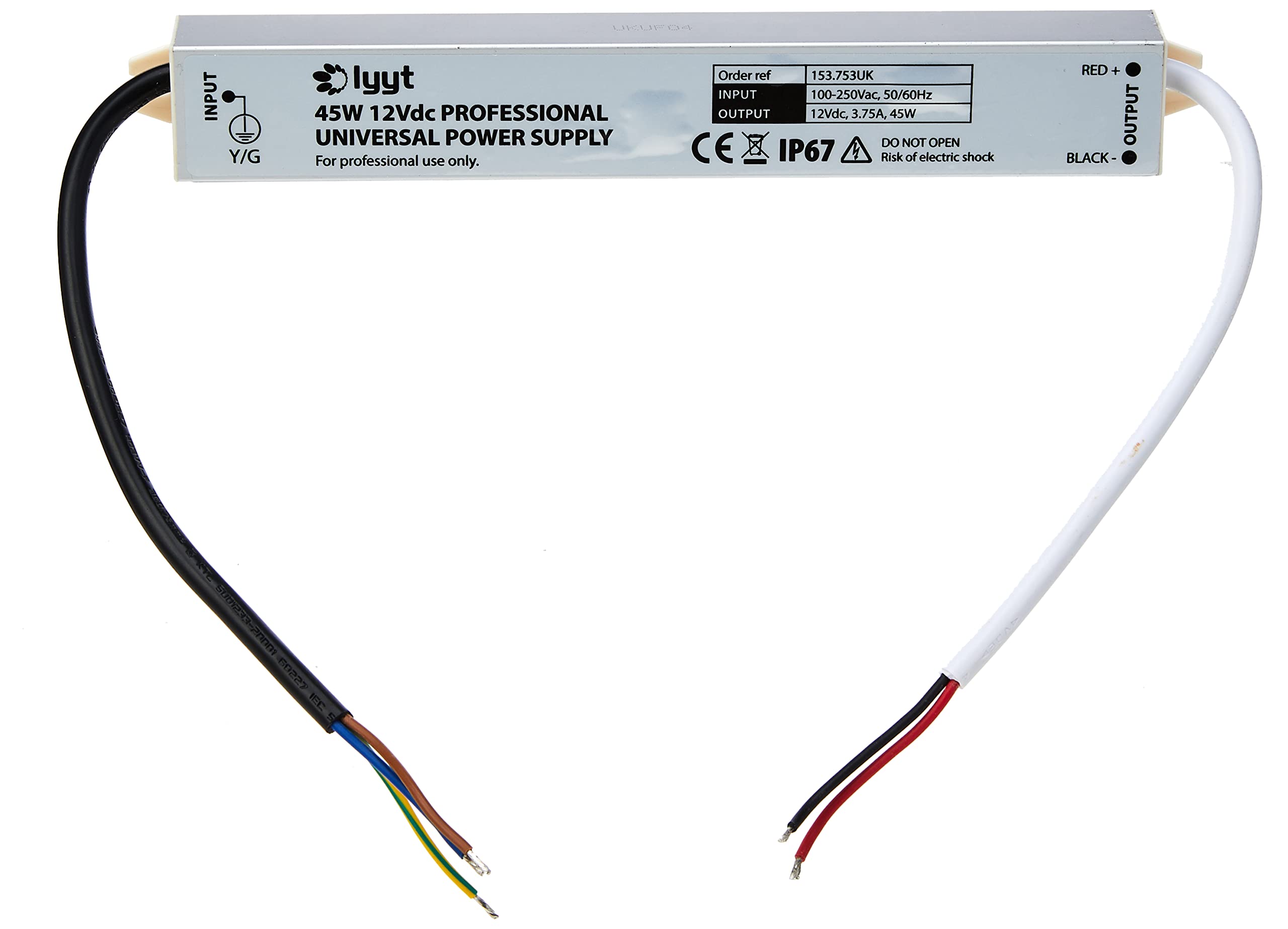 12Vdc 3.75A 45W Output Power Supply