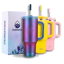 FAHRMOSIS 40 Oz Tumbler with Handle and Straw