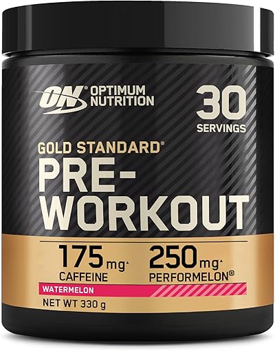 Optimum Nutrition Gold Standard Pre-Workout Energy Drink Pulver, Geschmack Wassermelone, 330g, 30 Portionen