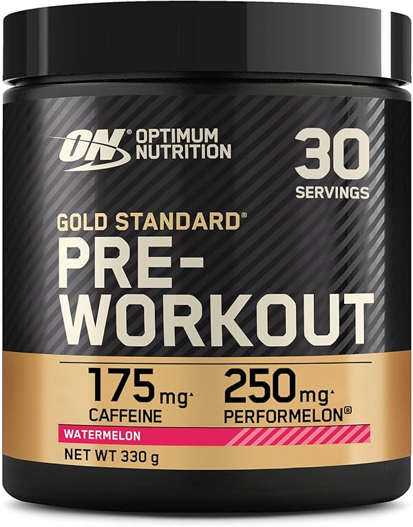 Optimum Nutrition Gold Standard Pre-Workout Energy Drink Pulver, Geschmack Wassermelone, 330g, 30 Portionen