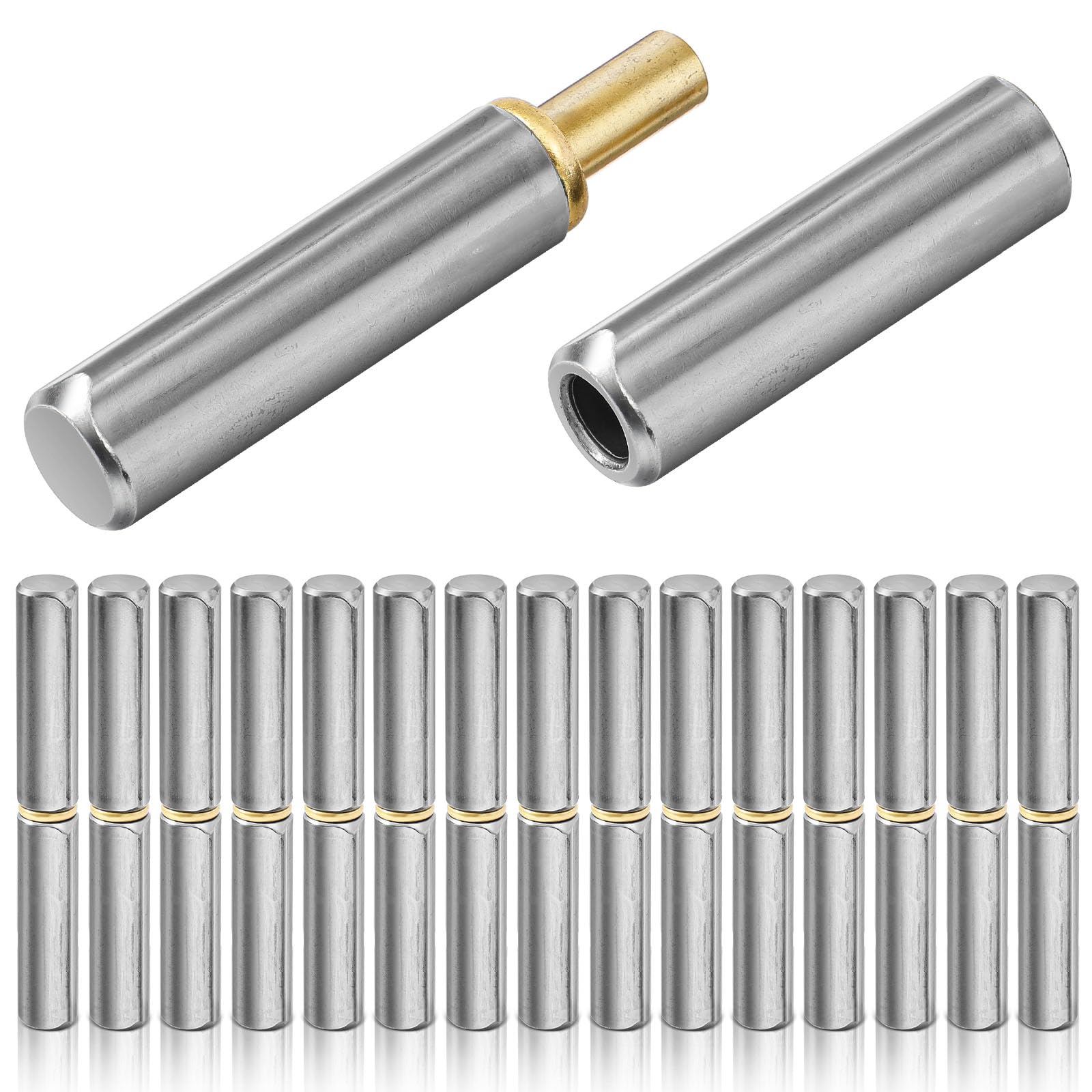 Photo 1 of Yaocom 15 Pack 4" x 9/16" Weldable Barrel Hinges Heavy Duty Weld on Bullet Hinges Carbon Steel Detachable Gate Door Fittings for Swing Door Trailer Ramp