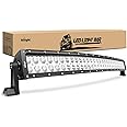 Nilight - 70016C-A 32" 180W Curved Spot Flood Combo High Power LED Driving Lamp LED Light Bar Off Road Fog Driving Work Light for SUV Boat Jeep Lamp