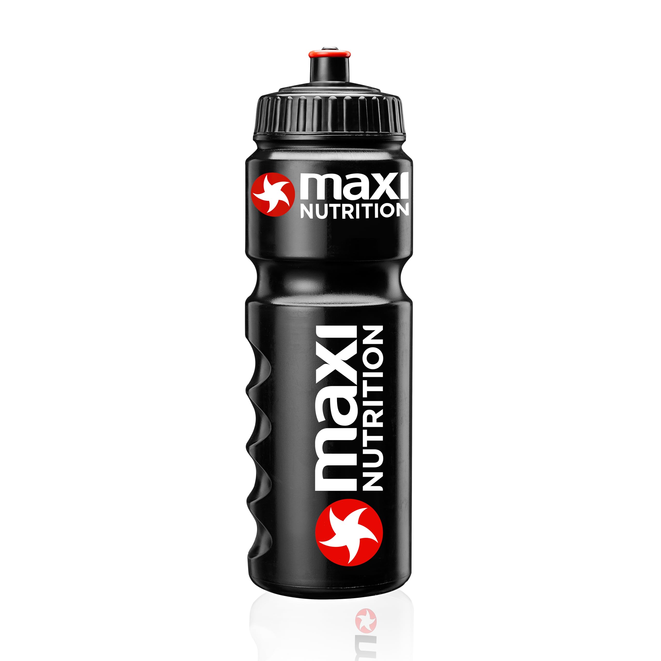 Maximuscle | Durable Bio-Based Sports Bottle for Working Out, Fitness, Hiking, Outdoor Sports | Pro-Athletes Reusable Water Bottle - Black, 750ml