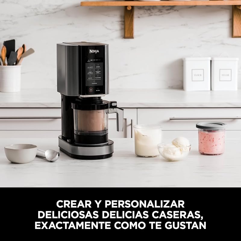 CREAMi, Heladera Eléctrica Multifunción, Negro y Plata