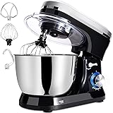 Stand Mixer, 4.8QT Kitchen Electric Mixer, Tilt-Head Food Dough Mixer 380W 8-Speed with Whisk, Dough Hook, Mixing Beater & Sp