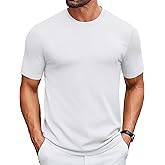 COOFANDY Mens Knit T-Shirts Casual Crewneck Short Sleeve Shirts Summer Tops Basic Pullover Tees