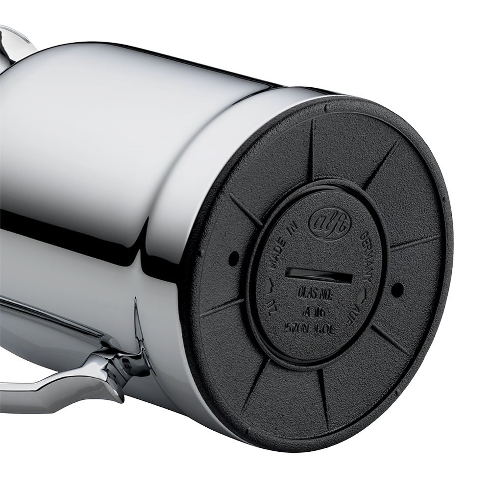 alfi Opal Glass Vacuum Chrome Plated Brass Thermal Carafe for Hot and