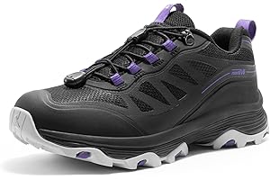NORTIV 8 Women's Waterproof Hiking Shoes Quick Laces Outdoors Walking Trekking Camping Tennis Sneakers Canyon