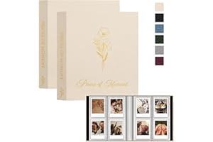 Lanpn Aesthetic Polaroid Photo Album Book 2 Pack, Mini 208 Pockets 2x3 inch Polaroid Film Picture Album for Fujifilm Instax M