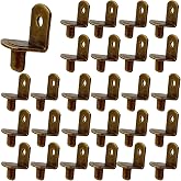 MYYZMY 50 Pack Shelf Support Pegs, Cabinet Support Pins Bronze | 6mm Metal Nickel L-Shaped Support Pegs with Hole for Furniture Shelves Bracket