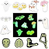 Hilikol 18 Pcs Glow In The Dark Animals Dinosaur Unicorn Shoe Charms, Cute Cats Dog Basketball Shoe Charm for Adults Kawaii Cartoon Accessories Pins