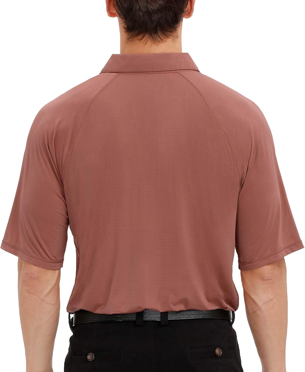 MOHEEN Men's Short Sleeve Golf Polo Shirts Moisture Wicking Performance Contrast Color Patchwork Golf Shirts at  Men’s Clothing store