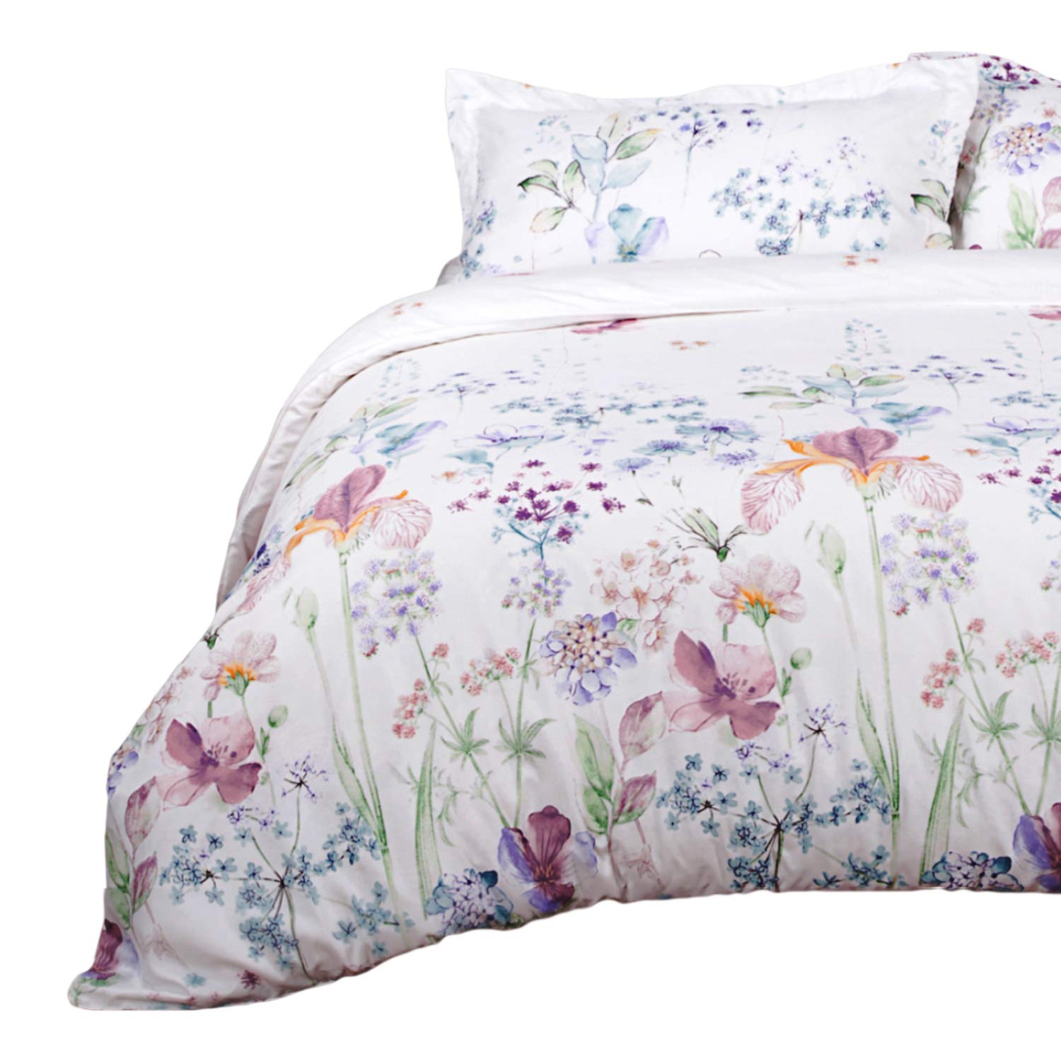 Bedsure Printed Floral Duvet Cover Set Queen/Full Size ...