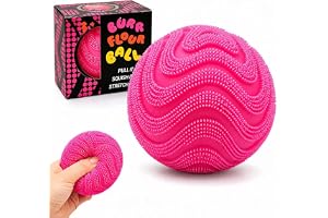 Fuzz Ball Squishy 压力球,柔软解压软软挤压球,适合成人,缓解焦虑玩具,成人派对礼品(粉色球)