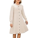 GRACE KARIN Girls Fall Sweater Dresses, Girl Long Sleeve Winter Dress, Kids Knit Casual Formal Dresses Size 6-14