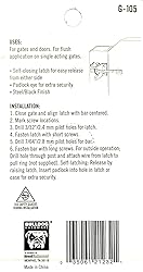 2 Set BullDog Hardware Self-Locking Gate Latch